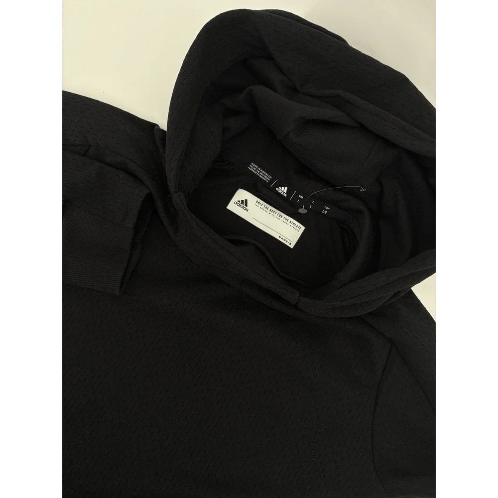 Adidas Men's‎ Long Sleeve Fleece Hoodie 03/18 C48978 0V9001 Fitness Workout